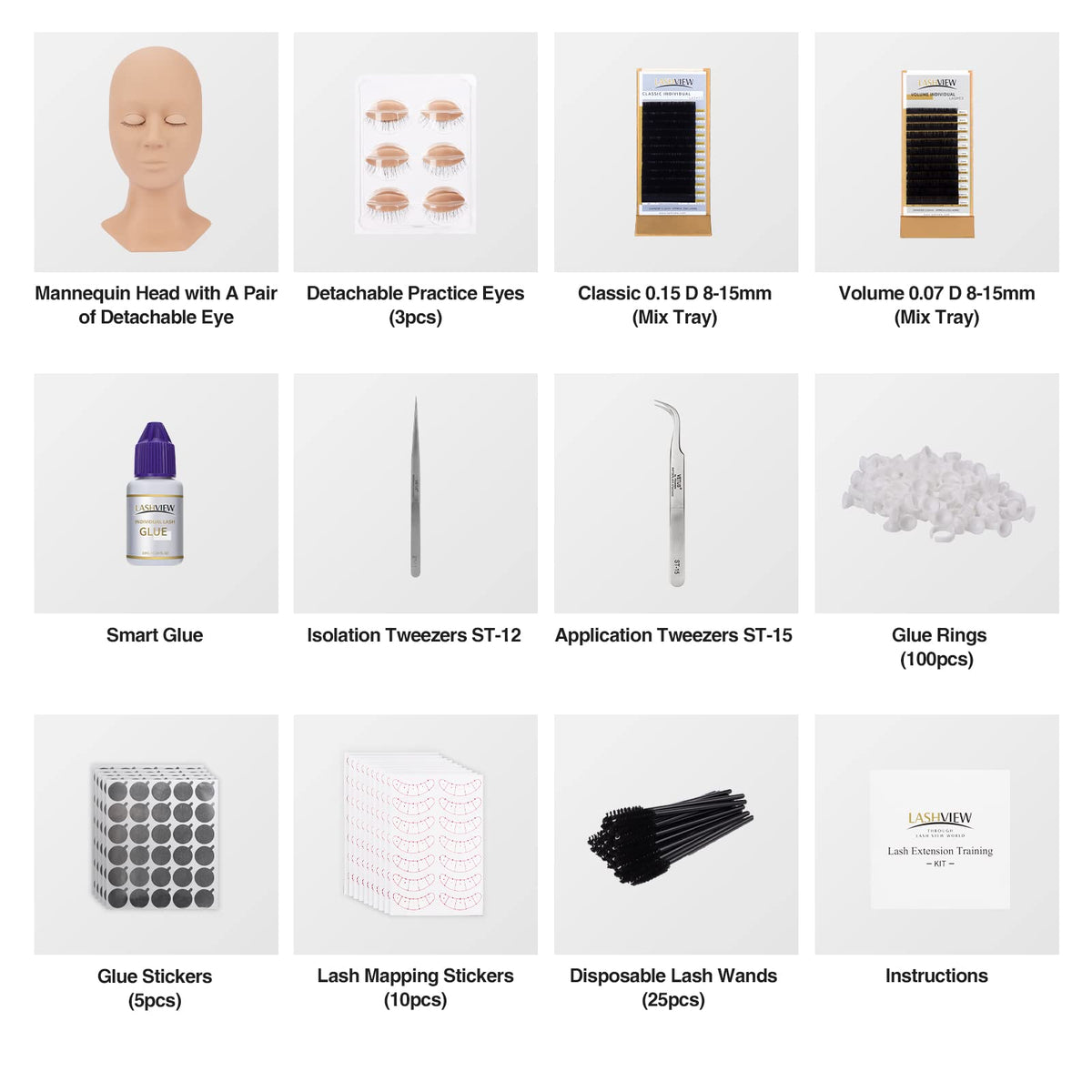 Détail de la tête mannequin avec yeux détachables pour pratique