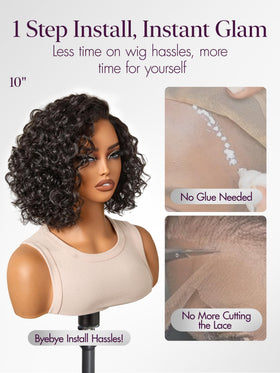 Détail de la texture bouclée de la perruque LUVME HAIR
