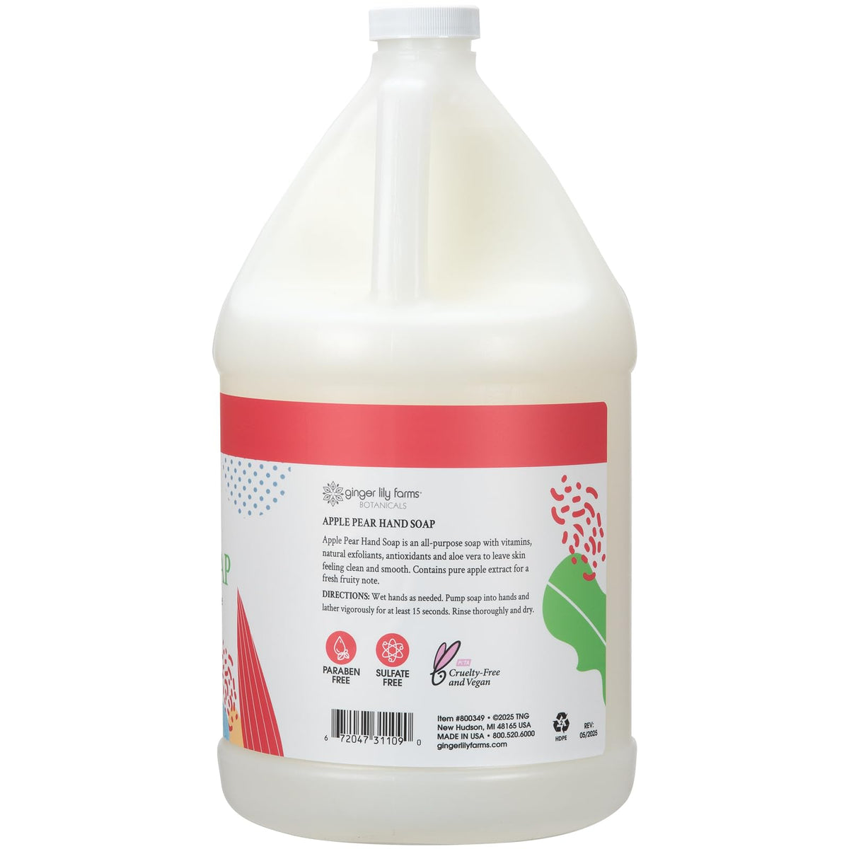 Détail de la texture crémeuse du savon liquide Ginger Lily Farms
