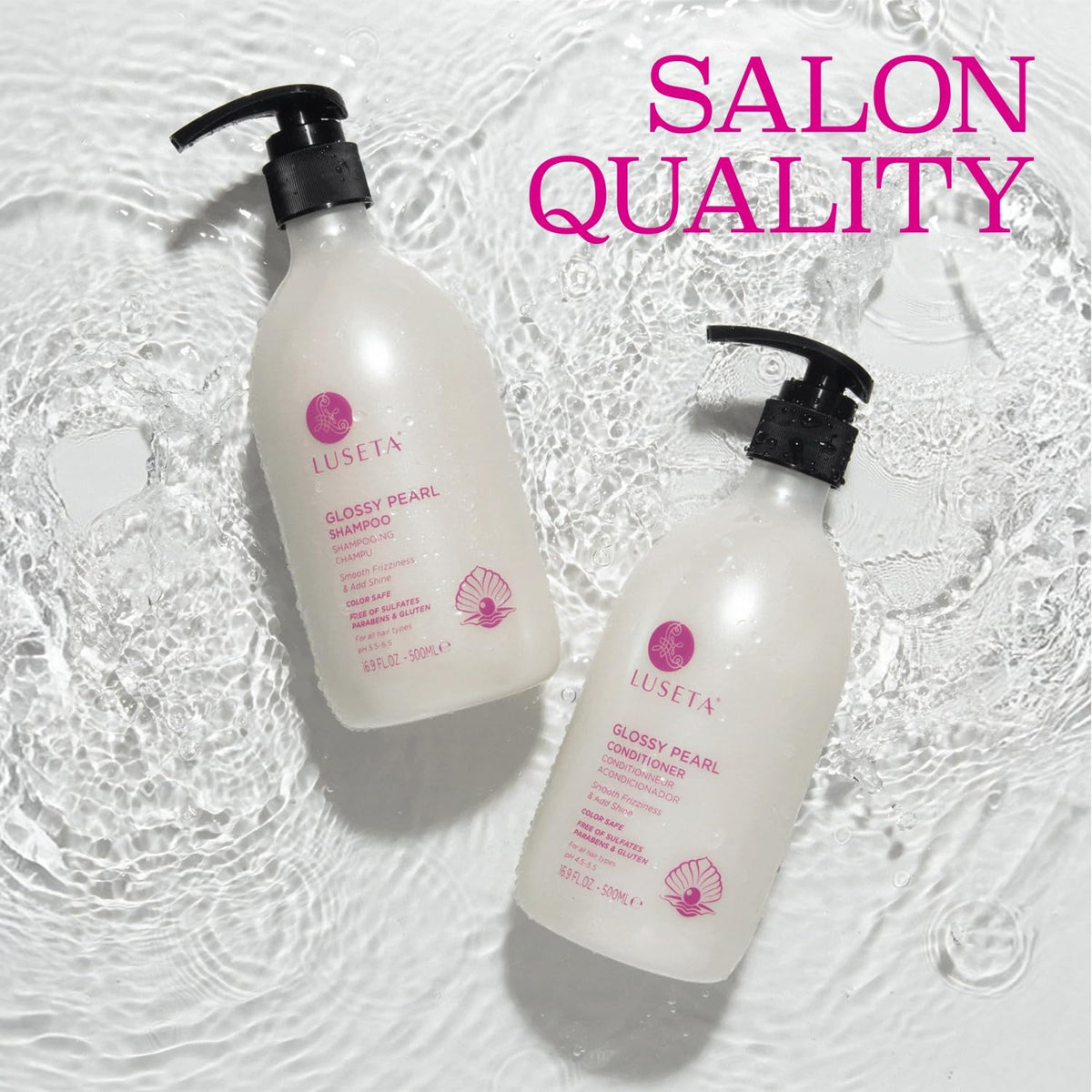 Détail de la texture de l'après-shampooing L LUSETA