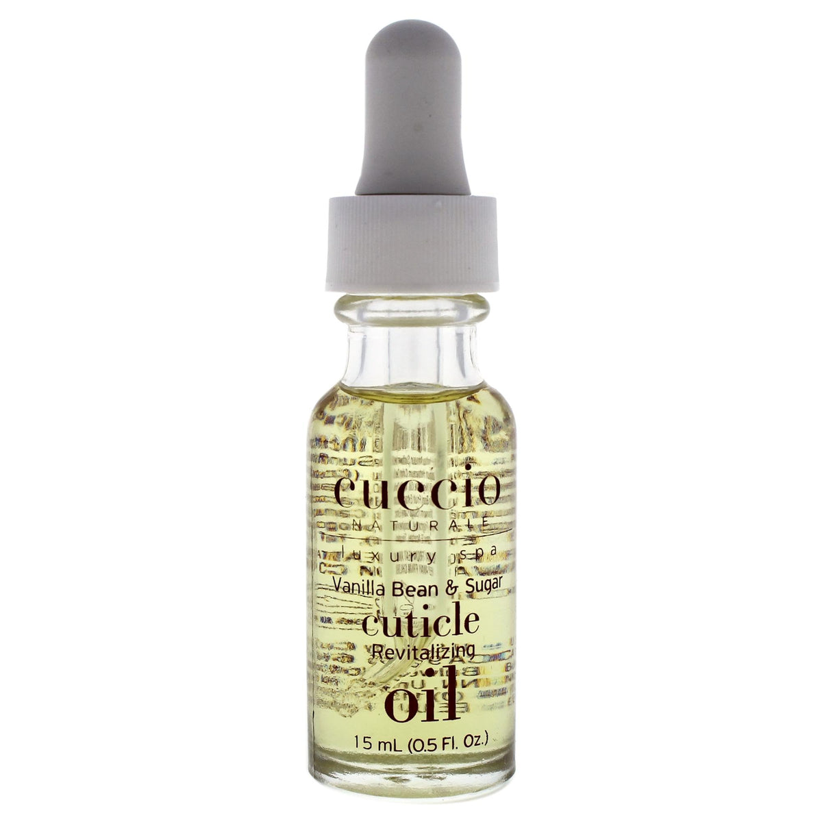 Détail de la texture de l'huile Cuccio pour cuticules