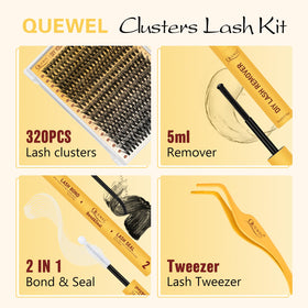 Détail de la texture de l'outil d'application des cils QUEWEL
