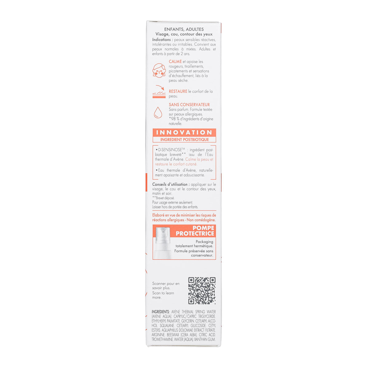 Détail de la texture de la Crème Apaisante Avène