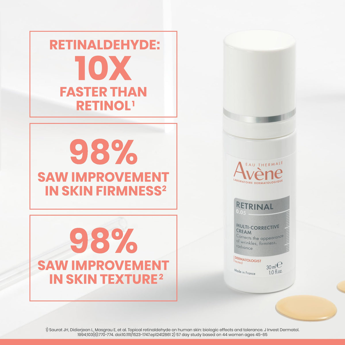 Détail de la texture de la crème Avène