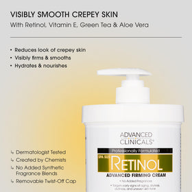 Détail de la texture de la crème corps au rétinol