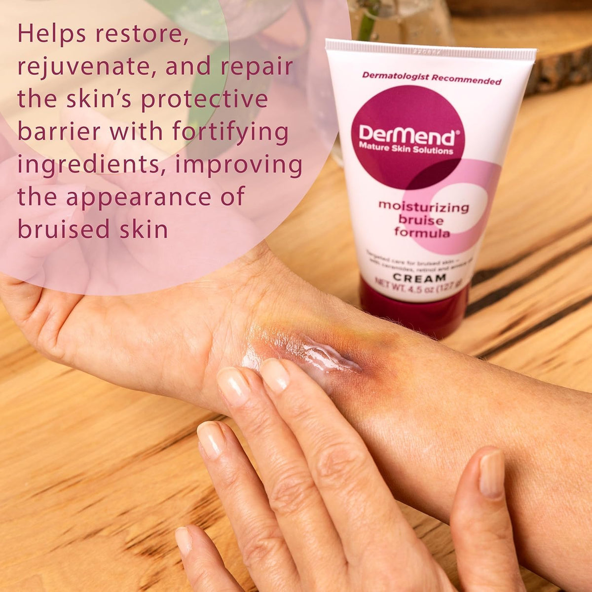 Détail de la texture de la crème Dermend Arnica