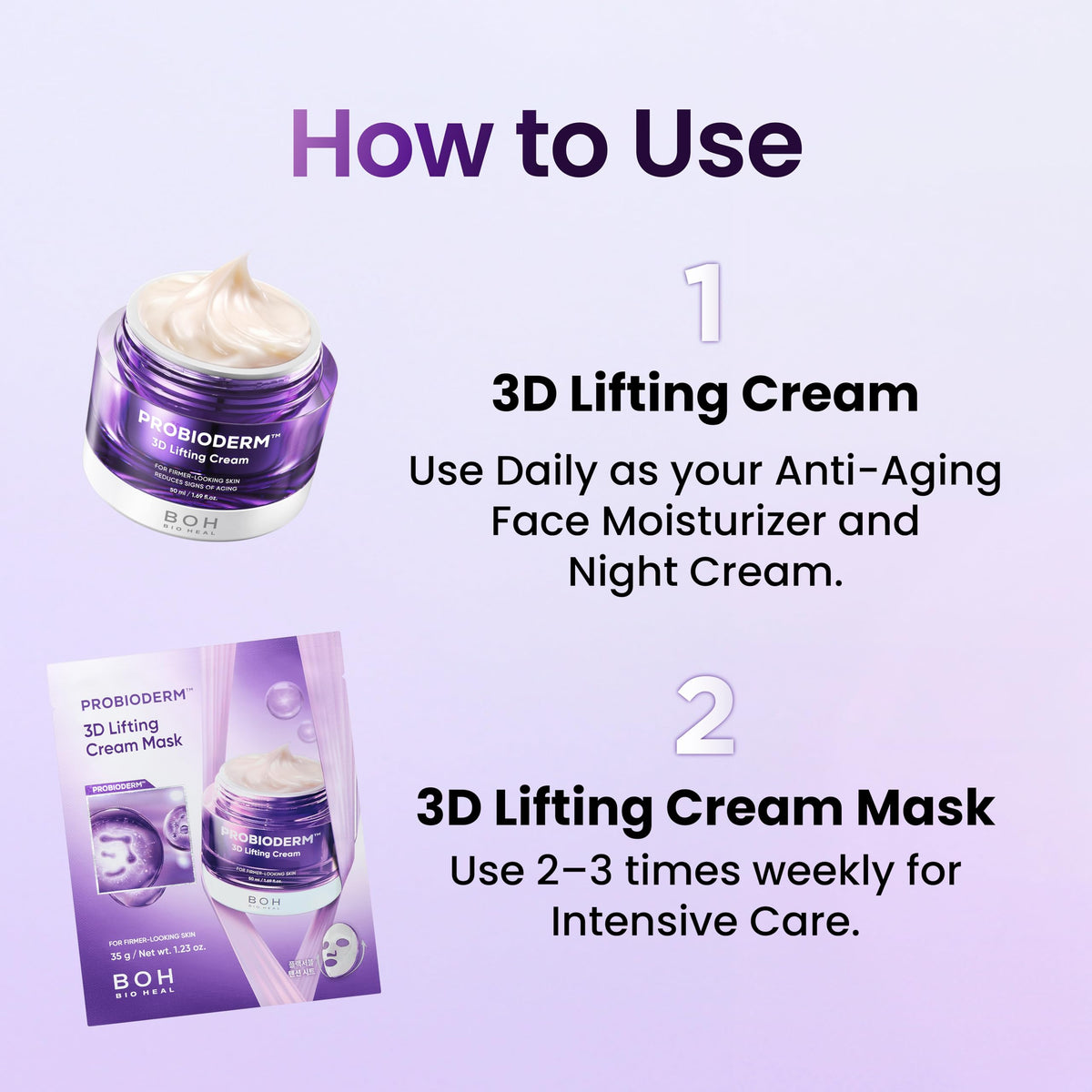 Détail de la texture de la Crème Lifting 3D BIOHEAL BOH