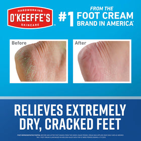 Détail de la texture de la crème pour pieds O'Keeffe's