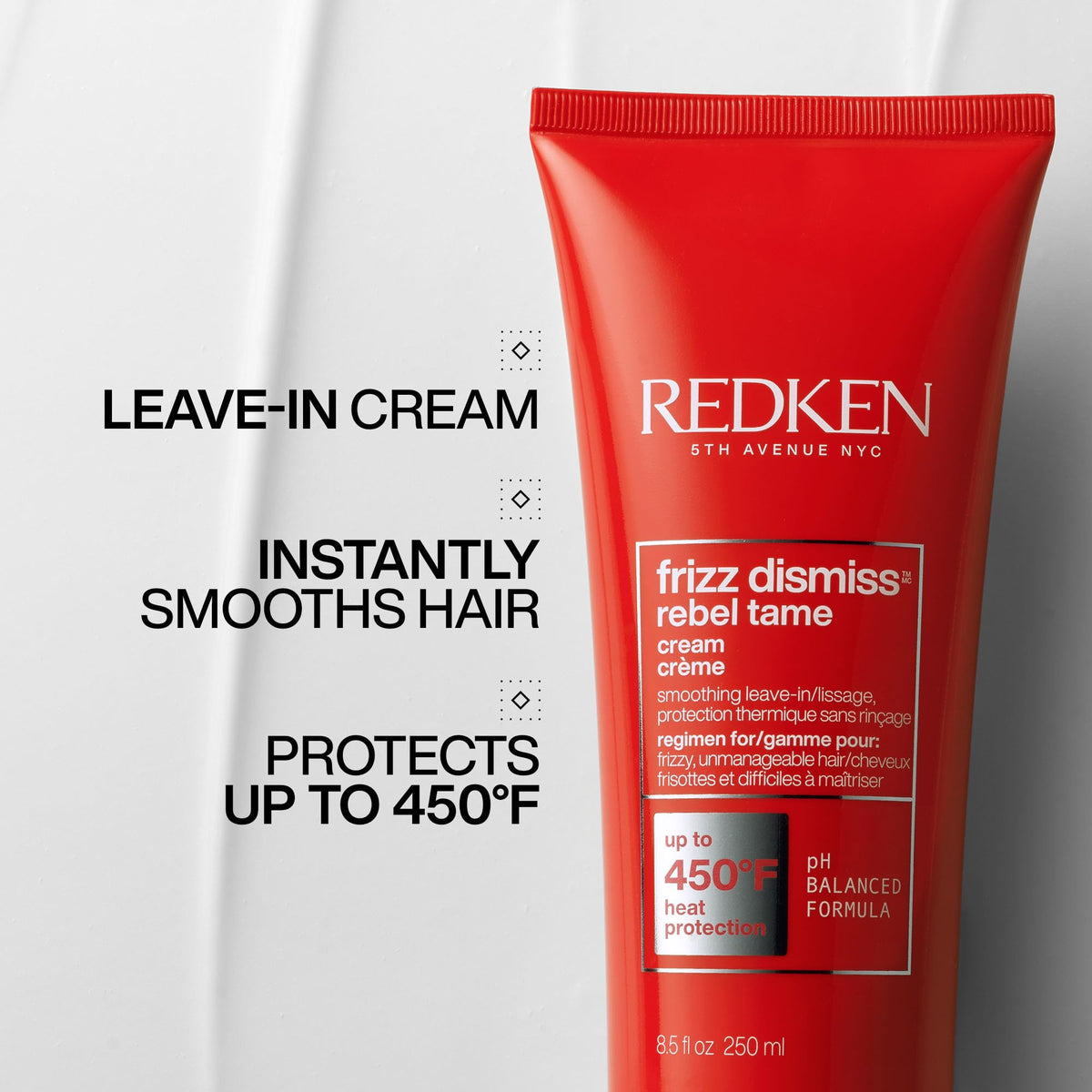 Détail de la texture de la crème Redken Frizz Dismiss
