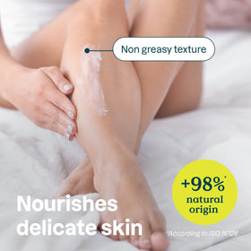 Détail de la texture de la lotion ATTITUDE pour le corps