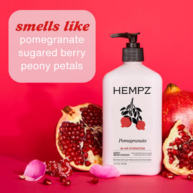 Détail de la texture de la lotion Hempz au pamplemousse
