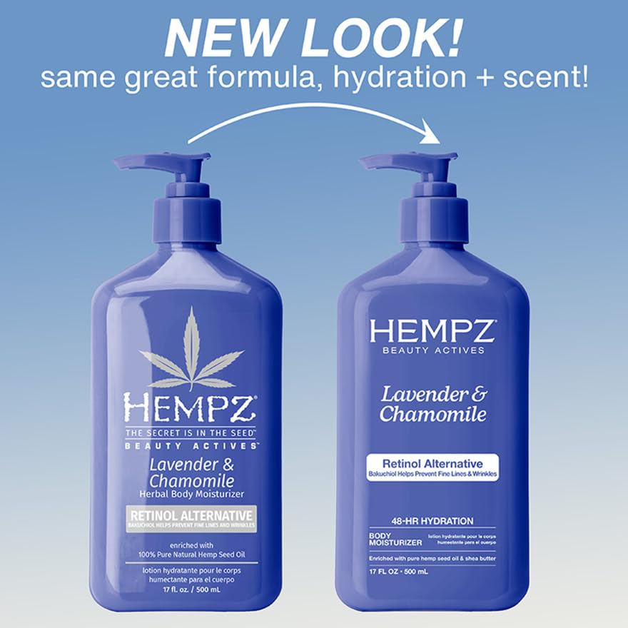Détail de la texture de la lotion Hempz Lavande et Camomille