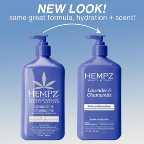 Détail de la texture de la lotion Hempz Lavande et Camomille