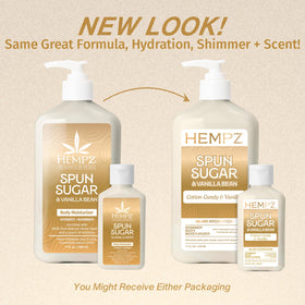 Détail de la texture de la lotion Hempz Sucre Filé