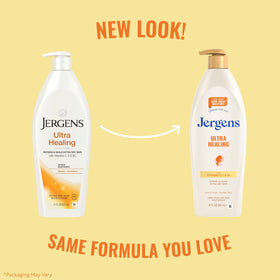 Détail de la texture de la lotion Jergens Ultra Healing