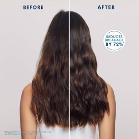 Détail de la texture de la lotion lissante Moroccanoil