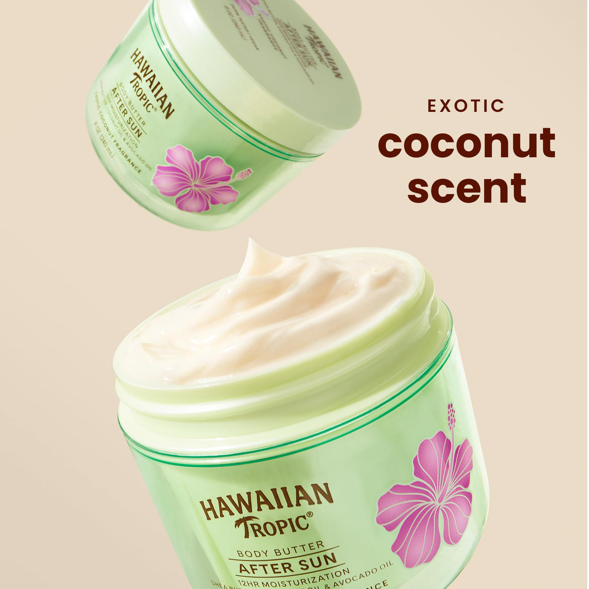 Détail de la texture du beurre corporel Hawaiian Tropic