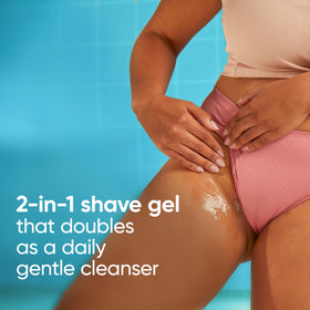 Détail de la texture du gel à raser Gillette Venus