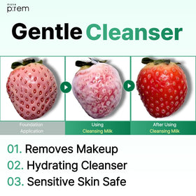Détail de la texture du lait nettoyant MAKEP:REM