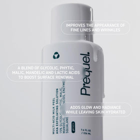 Détail de la texture du peeling visage Prequel sur la peau