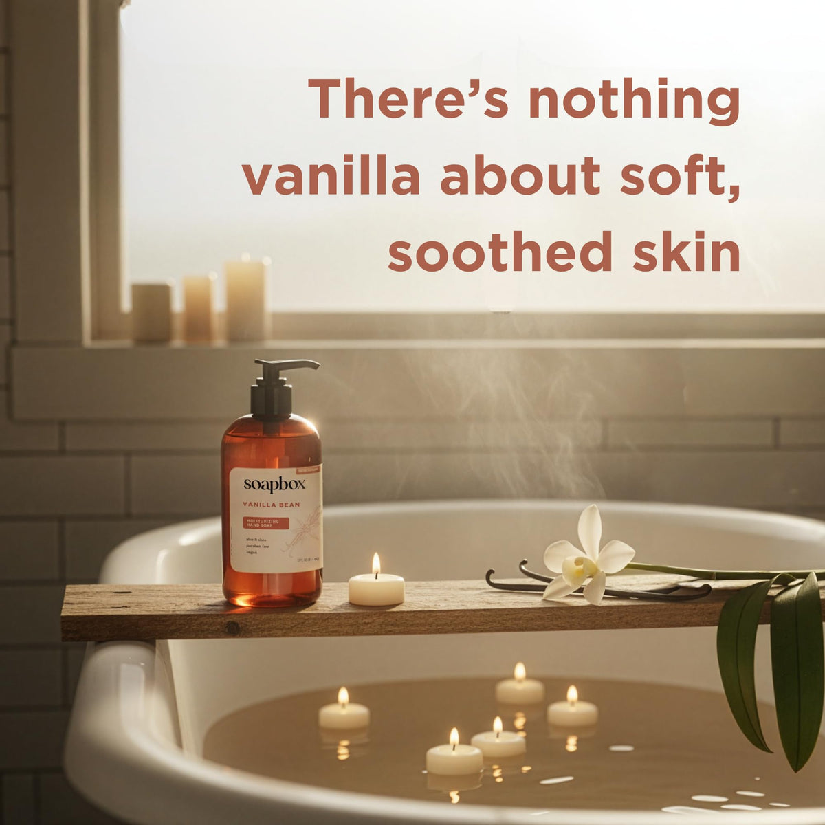 Détail de la texture du savon liquide à la vanille Soapbox