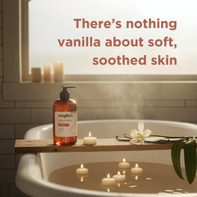 Détail de la texture du savon liquide à la vanille Soapbox