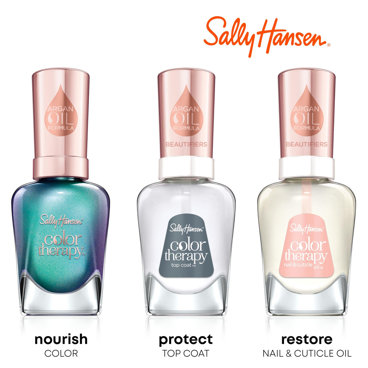 Détail de la texture du vernis à ongles Sally Hansen 453 Serene Green
