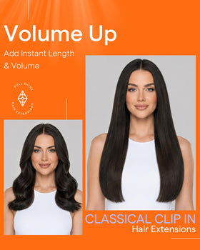 Détail de la texture soyeuse des extensions Full Shine