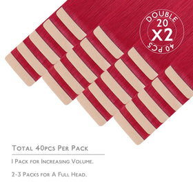 Détail des bandes adhésives des extensions de cheveux Wennalife