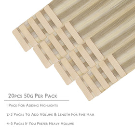Détail des bandes adhésives des extensions de cheveux Wennalife