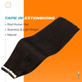 Détail des bandes adhésives des extensions Sunny Hair