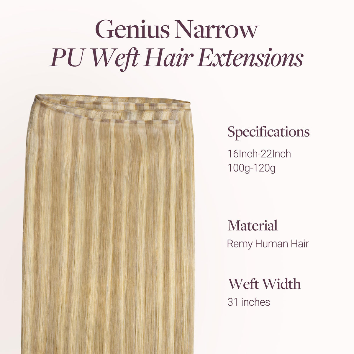 Détail des bords des extensions de cheveux GOO GOO