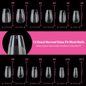 Détail des bords des tips ongles gel UNA GELLA