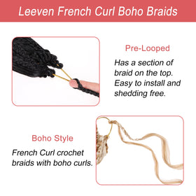 Détail des boucles des extensions Leeven, couleur noire