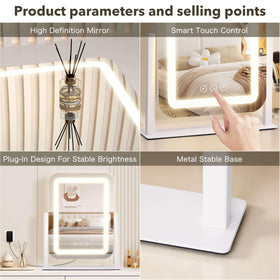 Détail des boutons de contrôle du miroir Shinerva