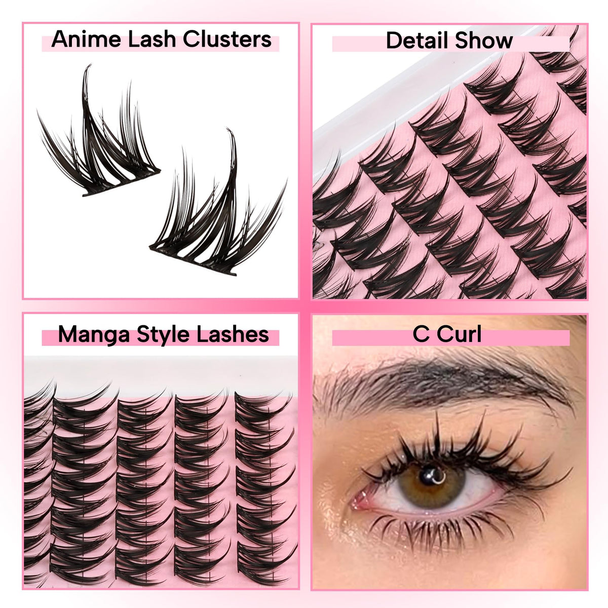 Détail des cils épais Fyonas Cutey