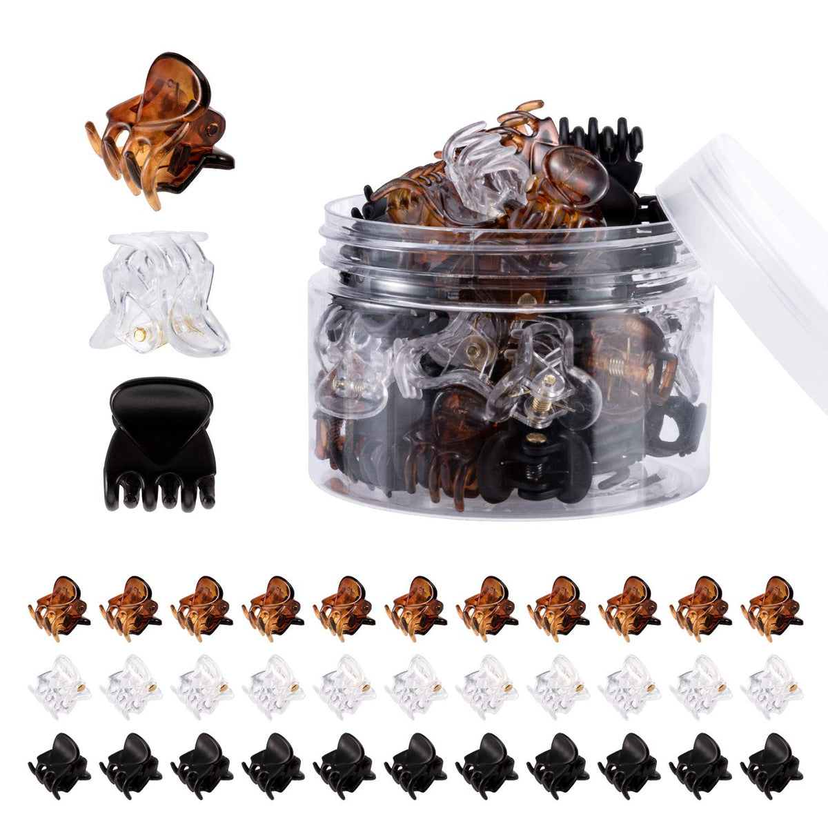 Détail des clips à cheveux YOHAMA en plastique durable
