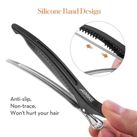 Détail des clips AIMIKE montrant la texture de la bande en silicone
