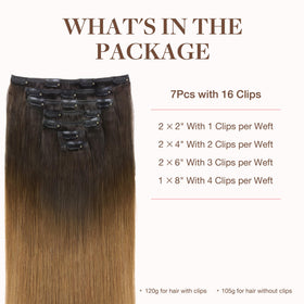 Détail des clips des extensions capillaires GOO GOO, conception confortable
