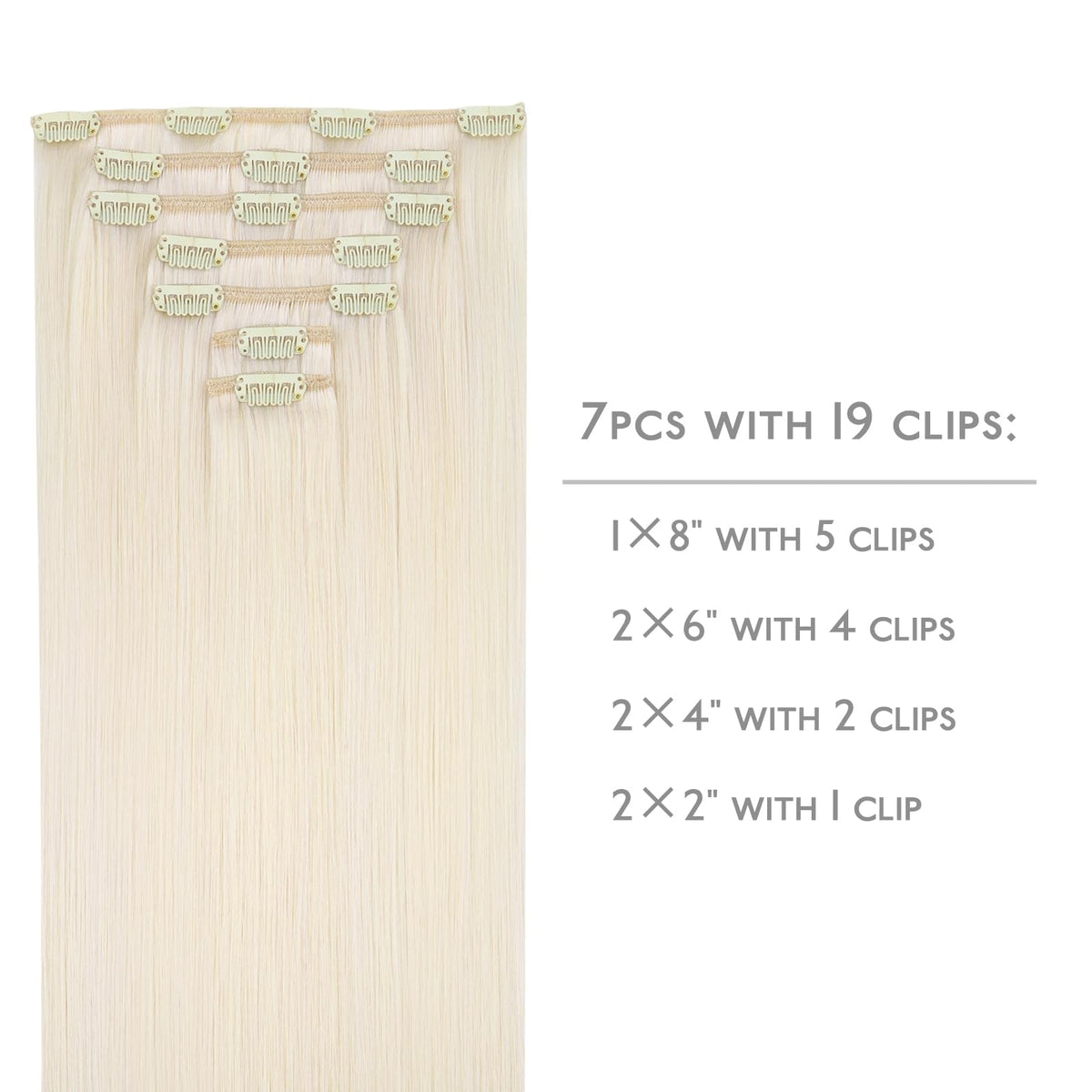 Détail des clips des extensions capillaires Wennalife