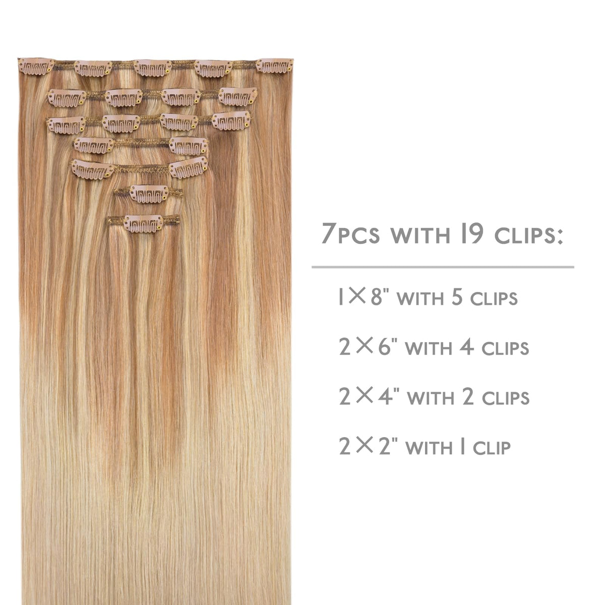 Détail des clips des extensions capillaires Wennalife