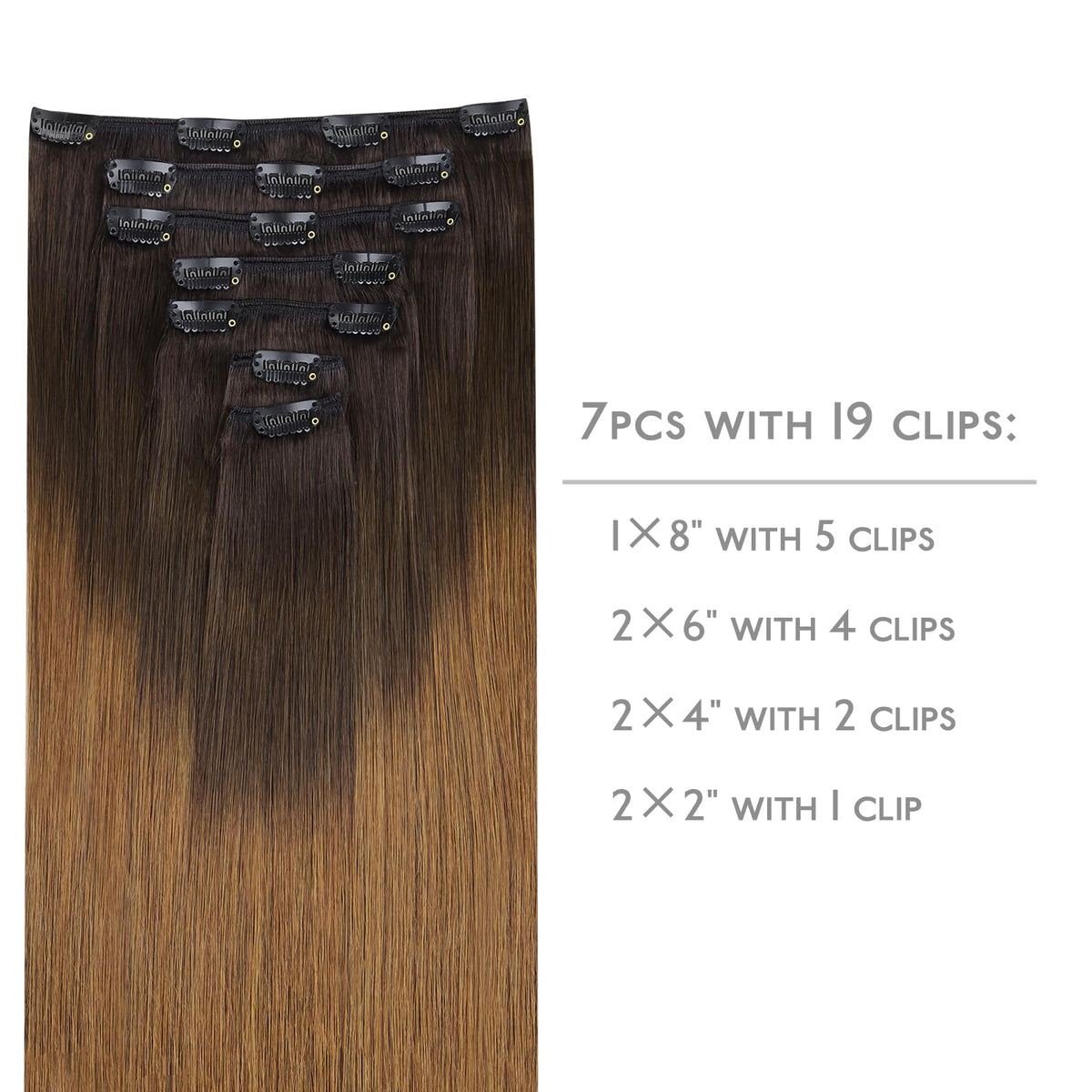 Détail des clips des extensions capillaires Wennalife