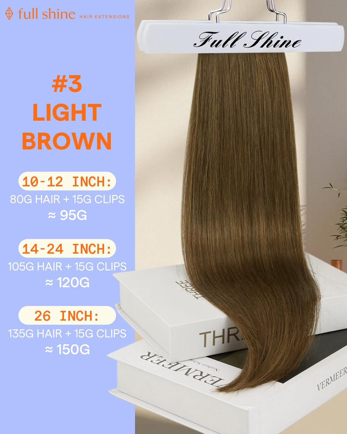 Détail des clips des extensions clip-in Full Shine
