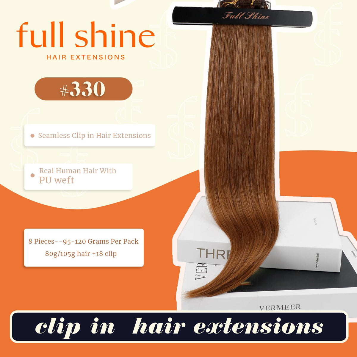 Détail des clips des extensions de cheveux Full Shine