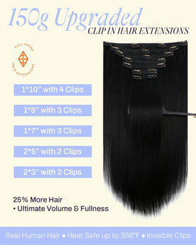 Détail des clips des extensions de cheveux Full Shine