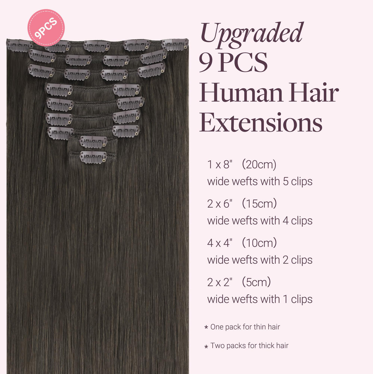 Détail des clips des extensions de cheveux GOO GOO