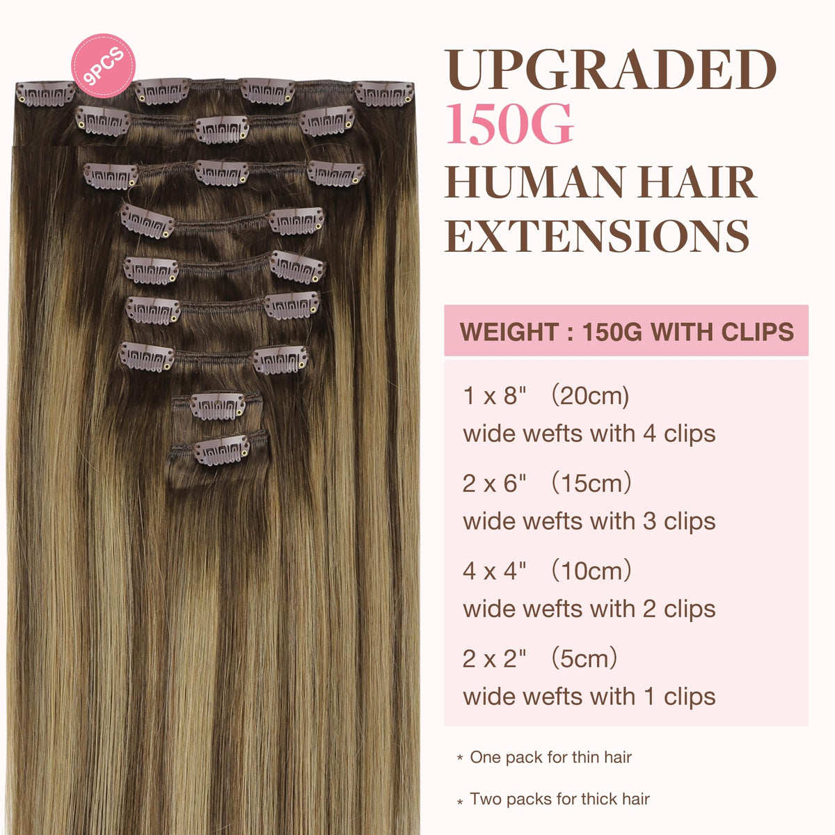 Détail des clips des extensions de cheveux GOO GOO