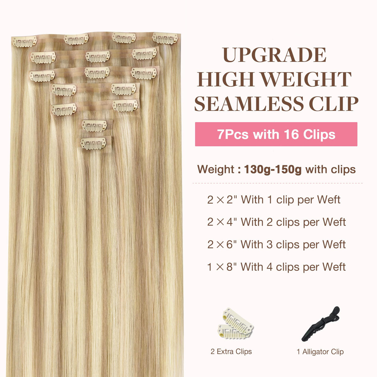 Détail des clips des extensions de cheveux GOO GOO