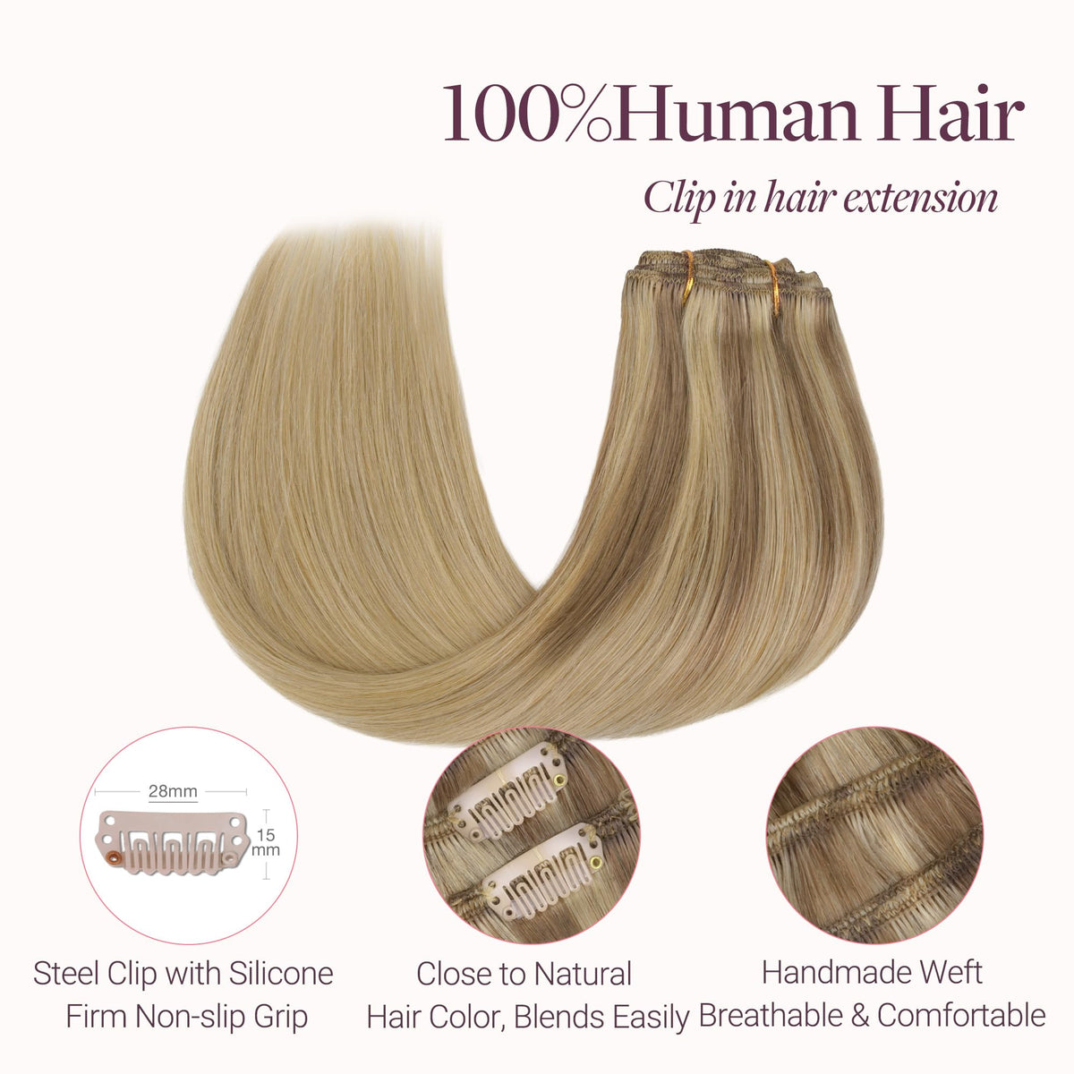 Détail des clips des extensions de cheveux GOO GOO