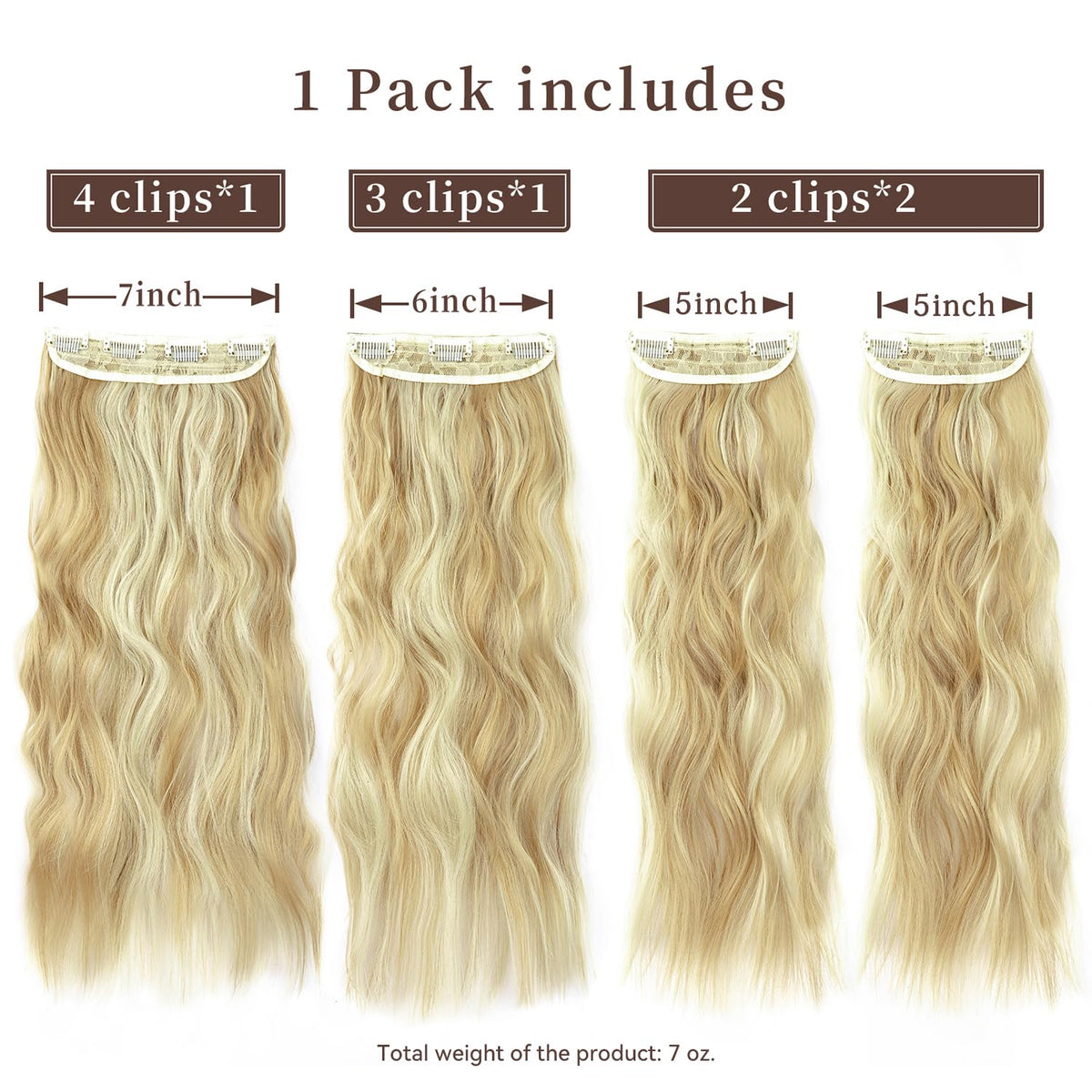 Détail des clips des extensions de cheveux LEEONS